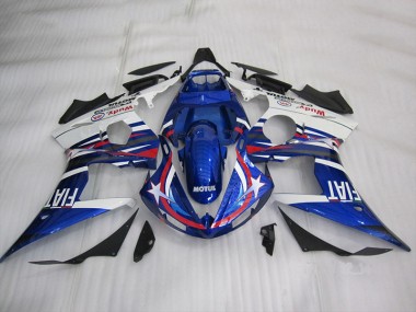 Affordable 2003-2005 Blue White Motul Fiat Yamaha YZF R6 Motorcycle Fairing Canada