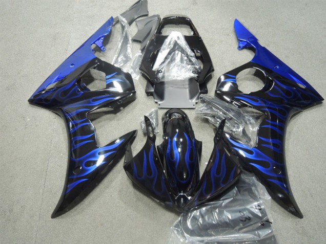 Affordable 2003-2005 Black Blue Flame Yamaha YZF R6 Bike Fairings Canada
