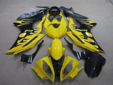 Affordable 2008-2016 Yellow Black Flame Yamaha YZF R6 Motor Bike Fairings Canada